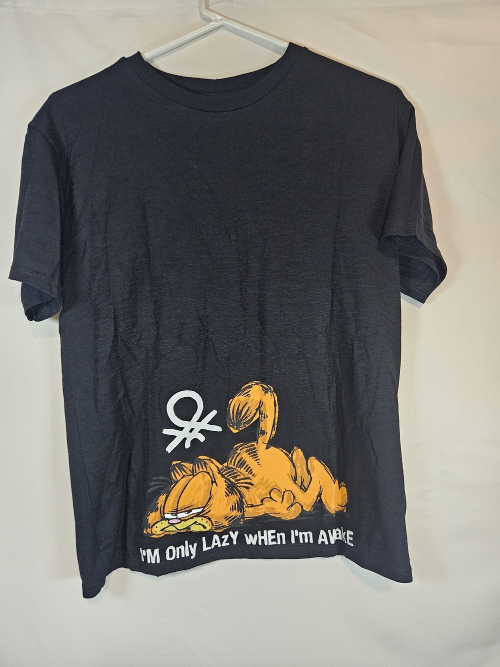 United Colors Of Benetton Black Garfield Graphic Short Sleeve Tee